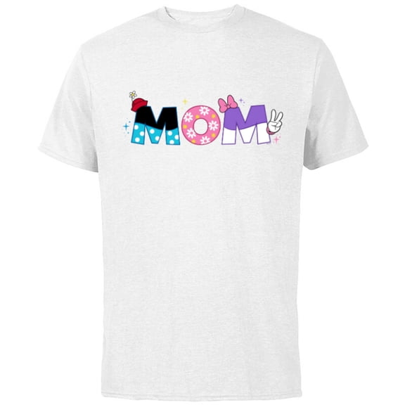 Disney Minnie Mouse and Daisy Duck Mom Mother’s Day Birthday - Short Sleeve Cotton T-Shirt for Adults - Customized-White