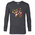 thumbnail image 1 of Disney Minnie Mouse and Daisy Duck Thanksgiving Fun - Long Sleeve T-Shirt for Men - Customized-Charcoal Heather, 1 of 5