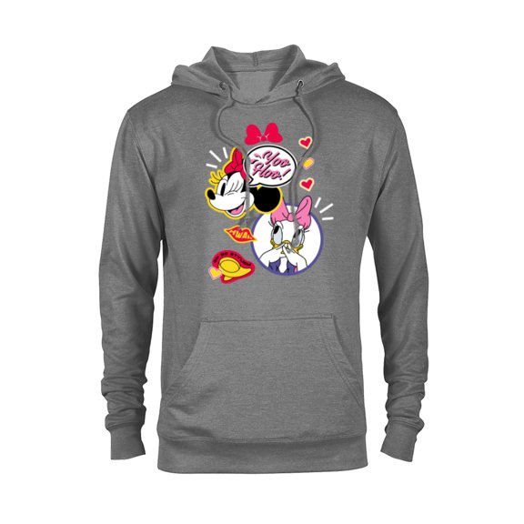 Disney Minnie Mouse and Daisy Duck Yoo Hoo - Pullover Hoodie for Adults - Customized-Graphite Heather