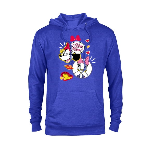 Disney Minnie Mouse and Daisy Duck Yoo Hoo - Pullover Hoodie for Adults - Customized-Royal Heather