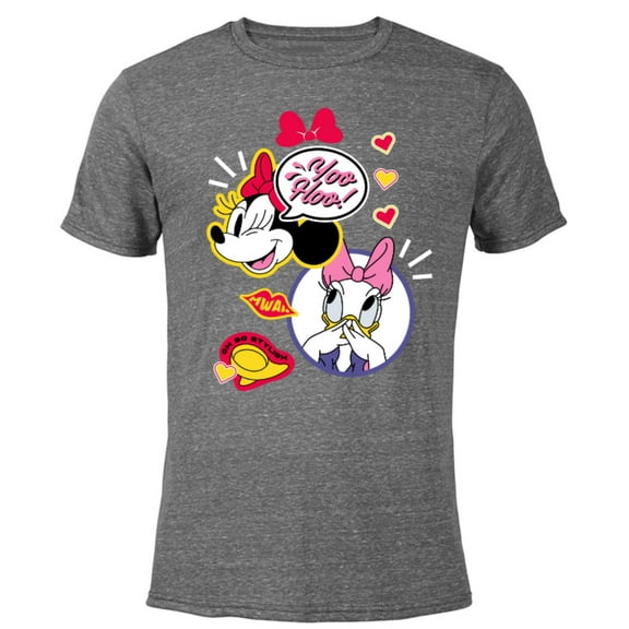 Disney Minnie Mouse and Daisy Duck Yoo Hoo - Short Sleeve Blended T-Shirt for Adults - Customized-Dark Heather