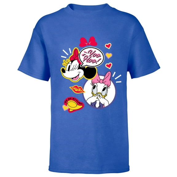 Disney Minnie Mouse and Daisy Duck Yoo Hoo - Short Sleeve T-Shirt for Kids - Customized-Royal
