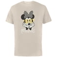 thumbnail image 1 of Disney Minnie Mouse in Black & White Polka Dot Day Vintage - Short Sleeve Cotton T-Shirt for Adults - Customized-Natural, 1 of 5