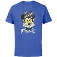 thumbnail image 1 of Disney Minnie Mouse in Black & White Polka Dot Day Vintage - Short Sleeve Cotton T-Shirt for Adults - Customized-Royal Heather, 1 of 5