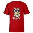 thumbnail image 1 of Disney Minnie Mouse in Black & White Polka Dot Day Vintage - Short Sleeve T-Shirt for Kids - Customized-Red, 1 of 5