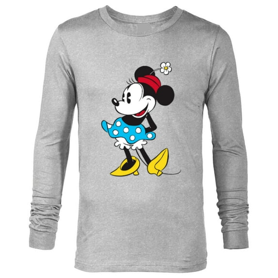 Disney Minnie Mouse in Pillbox Flower Hat - Long Sleeve T-Shirt for Men - Customized-Athletic Heather