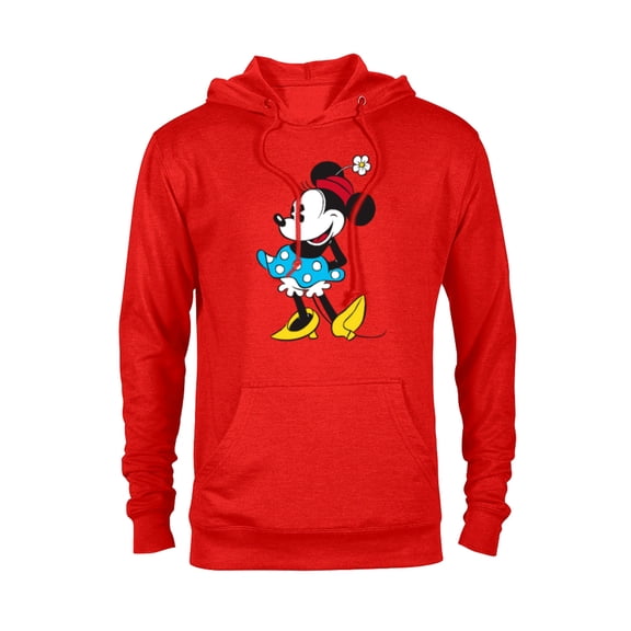 Disney Minnie Mouse in Pillbox Flower Hat - Pullover Hoodie for Adults - Customized-Red
