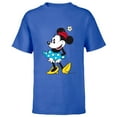 thumbnail image 1 of Disney Minnie Mouse in Pillbox Flower Hat - Short Sleeve T-Shirt for Kids - Customized-Royal, 1 of 5