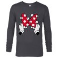 thumbnail image 1 of Disney Minnie Mouse's Red Polka Dot Bow - Long Sleeve T-Shirt for Men - Customized-Charcoal Heather, 1 of 5