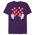 thumbnail image 1 of Disney Minnie Mouse's Red Polka Dot Bow - Short Sleeve Blended T-Shirt for Adults - Customized-Purple, 1 of 5