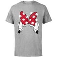 thumbnail image 1 of Disney Minnie Mouse's Red Polka Dot Bow - Short Sleeve Cotton T-Shirt for Adults - Customized-Athletic Heather, 1 of 5