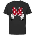 thumbnail image 1 of Disney Minnie Mouse's Red Polka Dot Bow - Short Sleeve Cotton T-Shirt for Adults - Customized-Black, 1 of 5