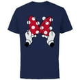 thumbnail image 1 of Disney Minnie Mouse's Red Polka Dot Bow - Short Sleeve Cotton T-Shirt for Adults - Customized-Navy, 1 of 5