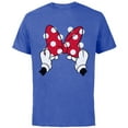 thumbnail image 1 of Disney Minnie Mouse's Red Polka Dot Bow - Short Sleeve Cotton T-Shirt for Adults - Customized-Royal Heather, 1 of 5