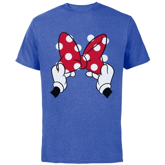 Disney Minnie Mouse's Red Polka Dot Bow - Short Sleeve Cotton T-Shirt for Adults - Customized-Royal Heather