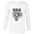 thumbnail image 1 of Disney Minnie Mouse with American Flags USA 4th of July - Long Sleeve T-Shirt for Men - Customized-White, 1 of 5