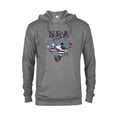 thumbnail image 1 of Disney Minnie Mouse with American Flags USA 4th of July - Pullover Hoodie for Adults - Customized-Graphite Heather, 1 of 5