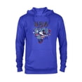 thumbnail image 1 of Disney Minnie Mouse with American Flags USA 4th of July - Pullover Hoodie for Adults - Customized-Royal, 1 of 5