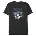 thumbnail image 1 of Disney Minnie Mouse with American Flags USA 4th of July - Short Sleeve Blended T-Shirt for Adults - Customized-Dark Heather, 1 of 5