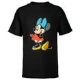 thumbnail image 1 of Disney Minnie Mouse with Blue Bow - Short Sleeve T-Shirt for Kids - Customized-Black, 1 of 5