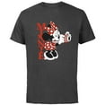 thumbnail image 1 of Disney Minnie Mouse with Camera Polka Dot Day Vintage - Short Sleeve Cotton T-Shirt for Adults - Customized-Charcoal, 1 of 5