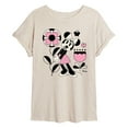 thumbnail image 1 of Disney - Minnie Mouse with Flowers & Butterflies - Women's Oversized T-Shirt, 1 of 5