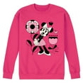 thumbnail image 1 of Disney - Minnie Mouse with Flowers & Butterflies - Men's Crew Neck Fleece Pullover, 1 of 4