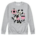 thumbnail image 1 of Disney - Minnie Mouse with Flowers & Butterflies - Men's Crew Neck Fleece Pullover, 1 of 5