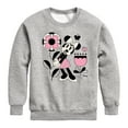 thumbnail image 1 of Disney - Minnie Mouse with Flowers & Butterflies - Youth Crewneck Fleece Sweatshirt, 1 of 5