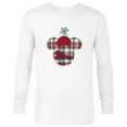 thumbnail image 1 of Disney Minnie Mouse with Hat Christmas Holiday Plaid for Mom - Long Sleeve T-Shirt for Men - Customized-White, 1 of 5