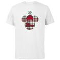 thumbnail image 1 of Disney Minnie Mouse with Hat Christmas Holiday Plaid for Mom - Short Sleeve Cotton T-Shirt for Adults - Customized-White, 1 of 5