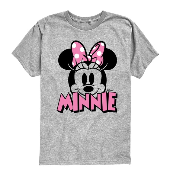 Disney - Minnie Name Bow - Youth Boys Short Sleeve Graphic T-Shirt