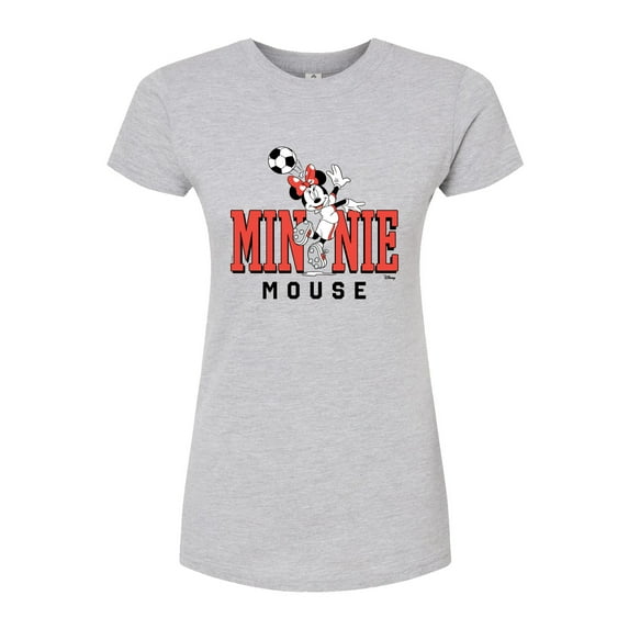 Disney - Minnie Name Soccer - Juniors Fitted Graphic T-Shirt