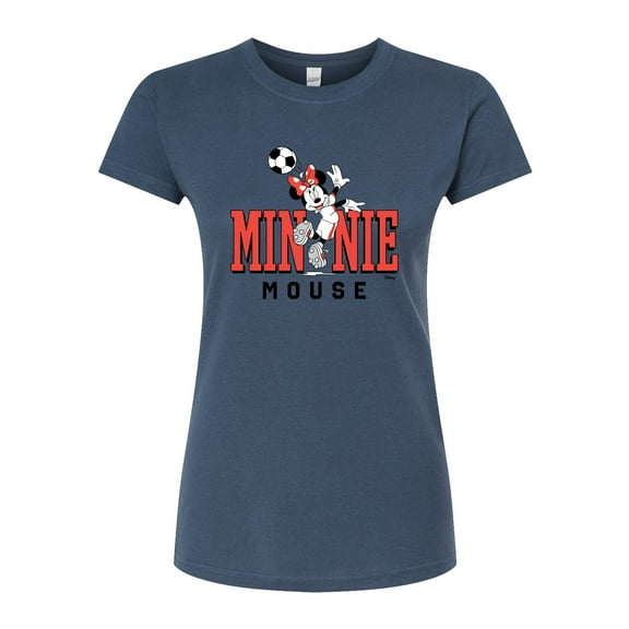 Disney - Minnie Name Soccer  - Juniors Fitted Graphic T-Shirt