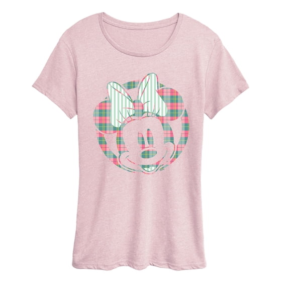 Disney - Minnie Plaid - Women's Short Sleeve Graphic T-Shirt