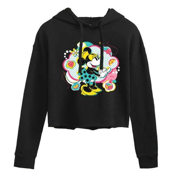Disney - Minnie Pop Cloud - Juniors Cropped Pullover Hoodie