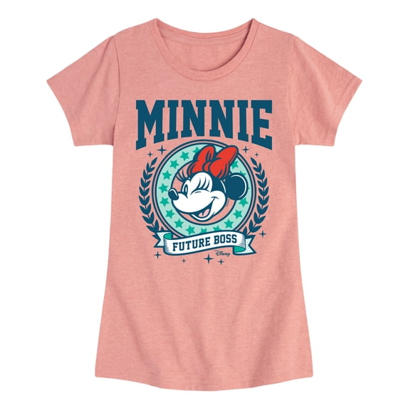 Disney - Minnie Preppy Future Boss - Toddler & Youth Girls Short Sleeve Graphic T-Shirt