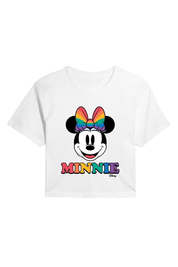 - Minnie Pride - Juniors Cropped Graphic T-Shirt