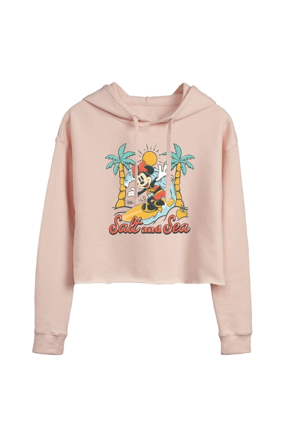 - Minnie Salt And Sea Cropped Graphic Hoodie