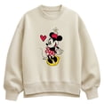 thumbnail image 1 of Disney - Minnie Simple Heart Women's Oversized Fleece Crew Sweatshirt, 1 of 3