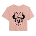 thumbnail image 1 of Disney - Minnie Sketch - Juniors Cropped Graphic T-Shirt, 1 of 3