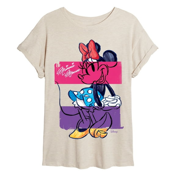 Disney - Minnie Sketch Oversized - Womens Oversized Graphic T-Shirt