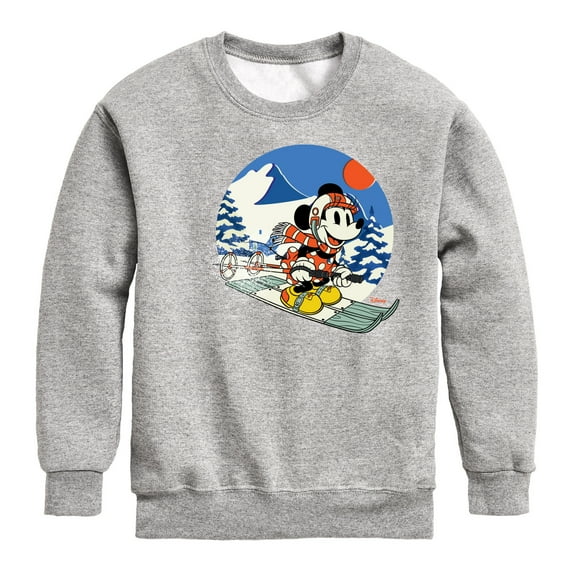 Disney - Minnie Ski - Toddler & Youth Crewneck Fleece Sweatshirt