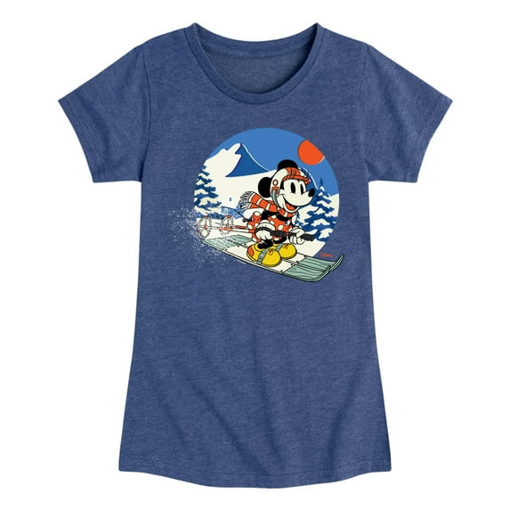 Disney - Minnie Ski - Toddler & Youth Girls Short Sleeve Graphic T-Shirt