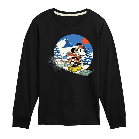 Disney - Minnie Ski - Toddler & Youth Long Sleeve Graphic T-Shirt