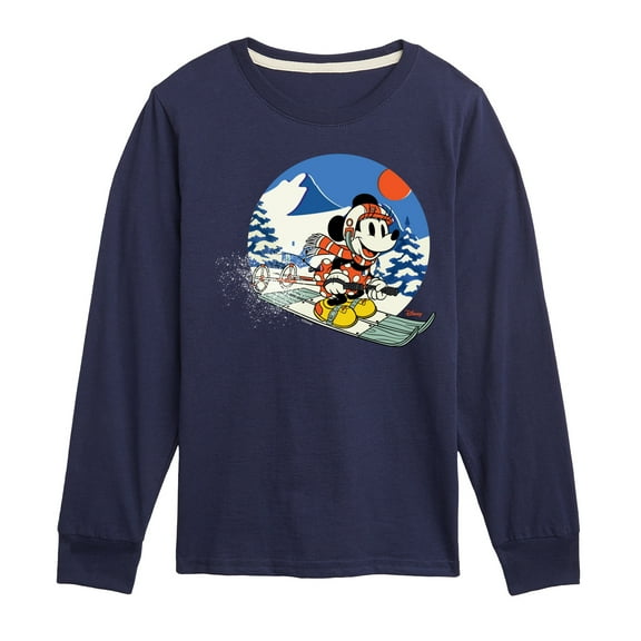 Disney - Minnie Ski - Toddler & Youth Long Sleeve Graphic T-Shirt