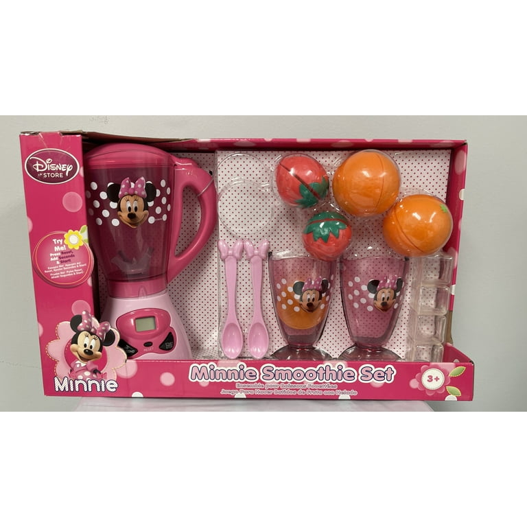 Disney Minnie Smoothie Set, 15 Pieces, Blender, Translucent Cups