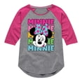 thumbnail image 1 of Disney - Minnie Stacked - Toddler & Youth Girls Raglan Graphic T-Shirt, 1 of 5