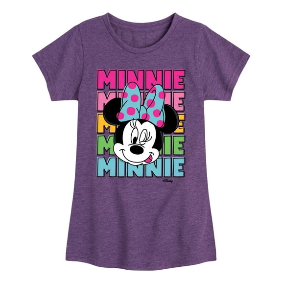 Disney - Minnie Stacked - Toddler & Youth Girls Short Sleeve Graphic T-Shirt