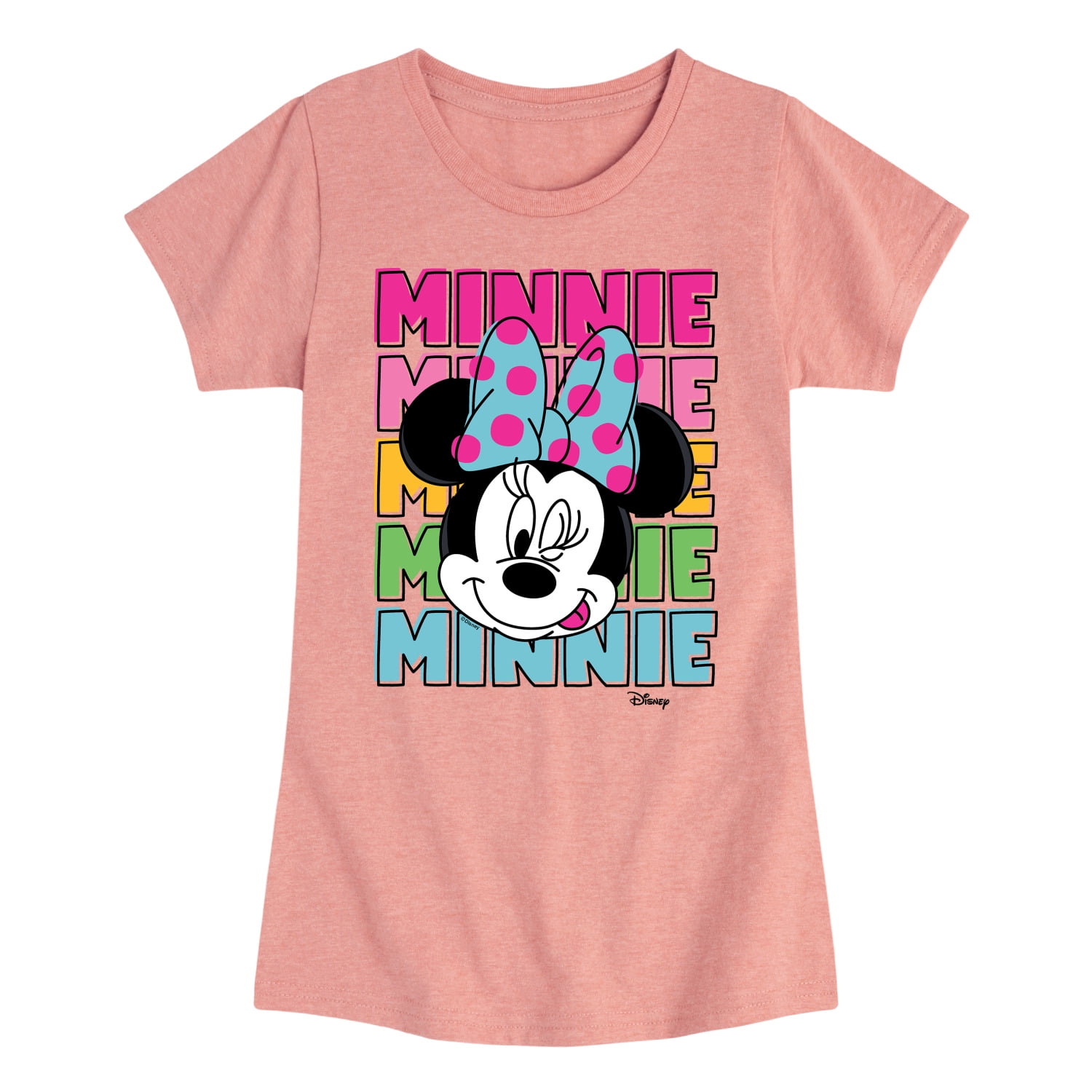 Disney - Minnie Stacked - Toddler & Youth Girls Short Sleeve Graphic T ...